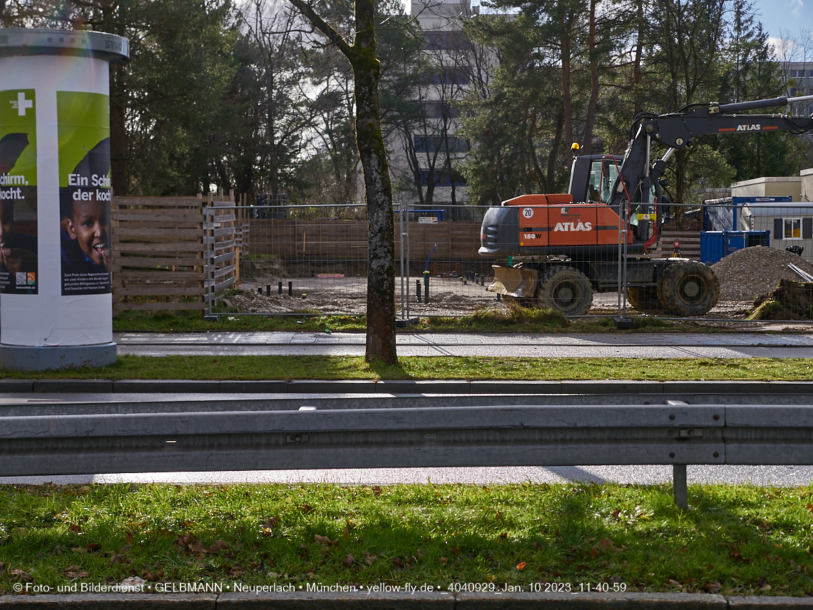10.01.2023 - Baustelle an der Quiddestraße Haus für Kinder in Neuperlach